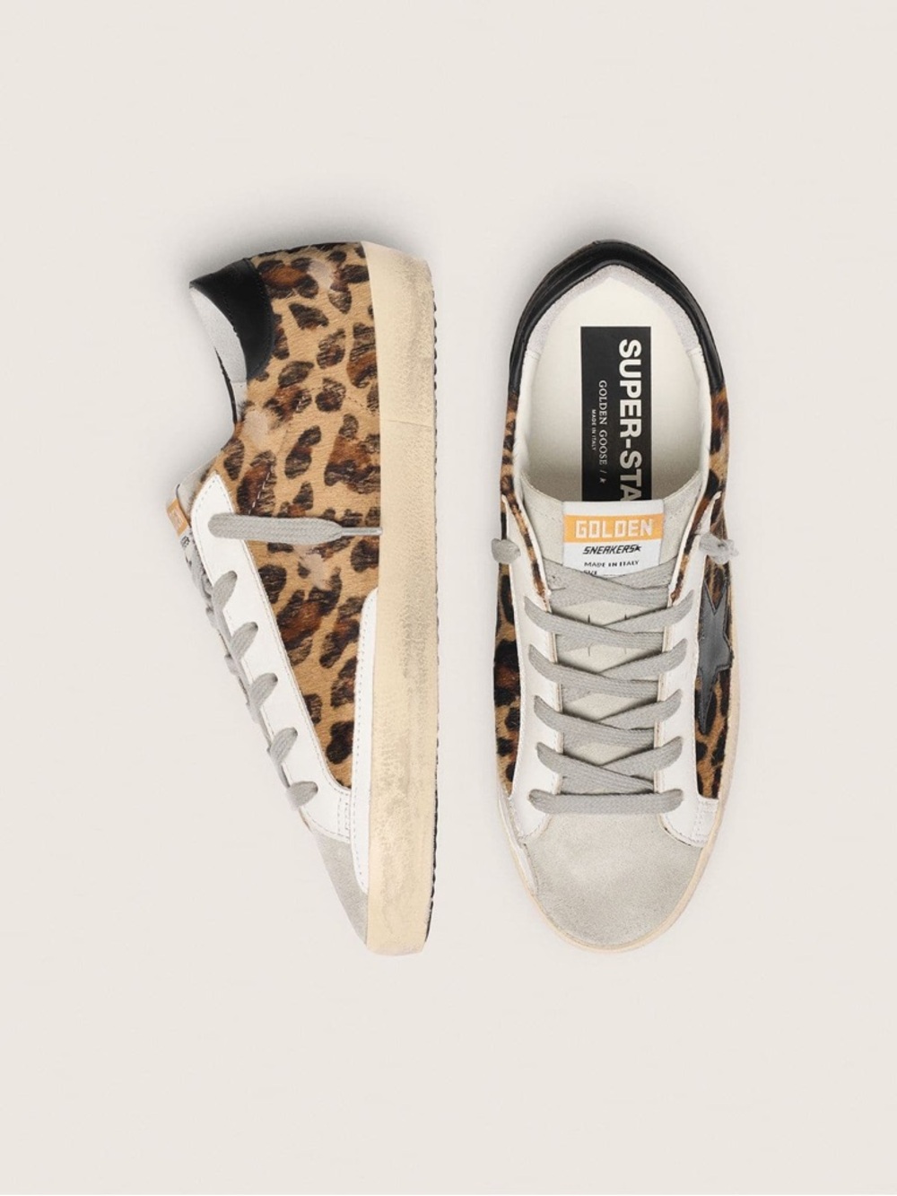Golden Goose Women's Super-Star in leopard print leather - Picture 4 of 14